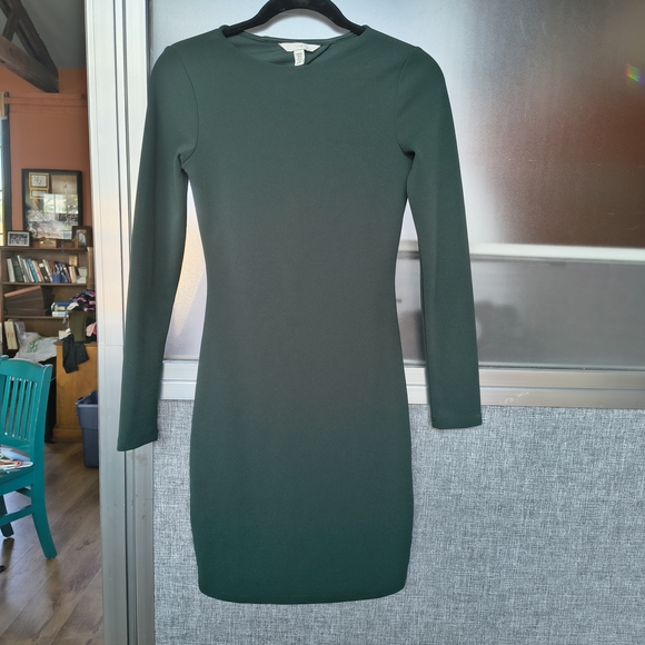 H&M Green Body Con Long-Sleeve Dress - Picture 6 of 6